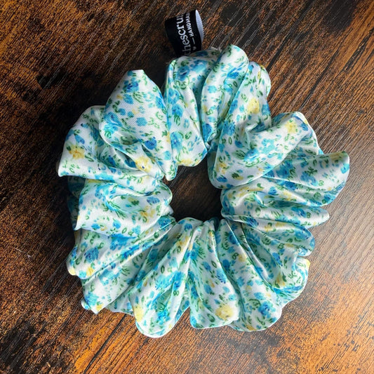 Blue Blossom Scrunchie