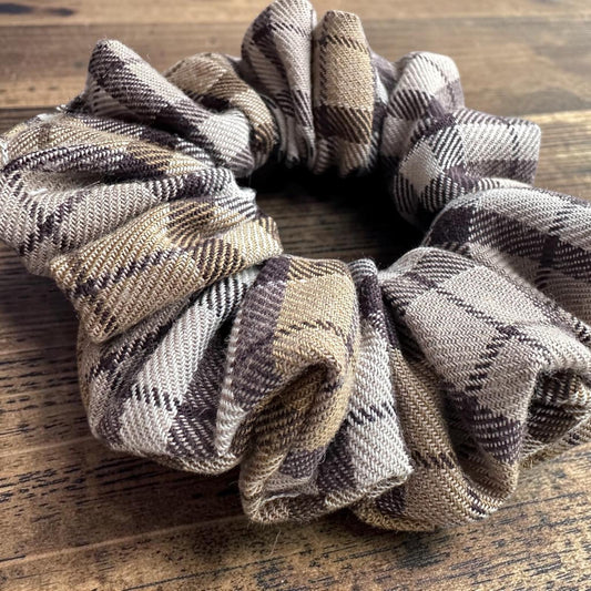 Autumn Tartan Scrunchie