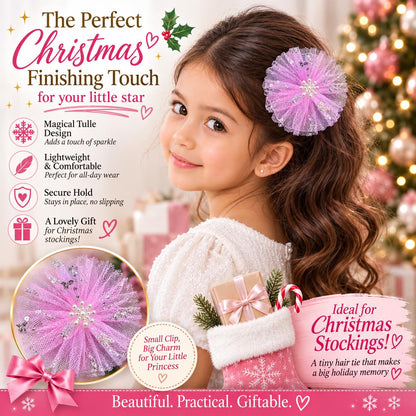 Pink Snowflake Tulle Round (Pack of 2)