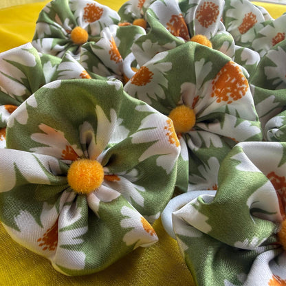 Sage Daisy Hair Tie