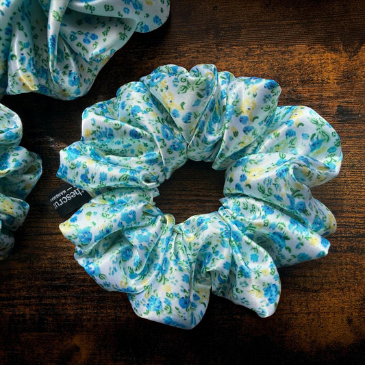 Blue Blossom Scrunchie