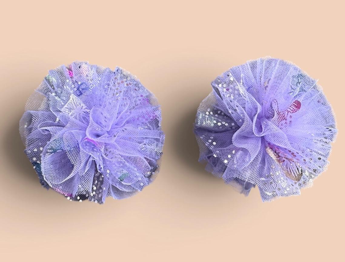 Tulle Bloom Lavender Hair Tie